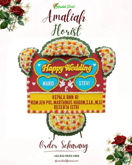 Papan Bunga Pernikahan Cigobang